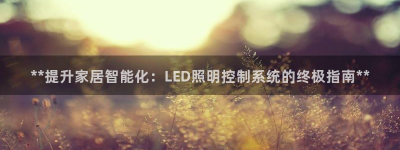 **提升家居智能化：LED照明控制系统的终极指南**