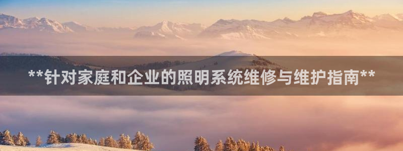 **针对家庭和企业的照明系统维修与维护指南**