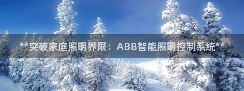 **突破家庭照明界限：ABB智能照明控制系统**