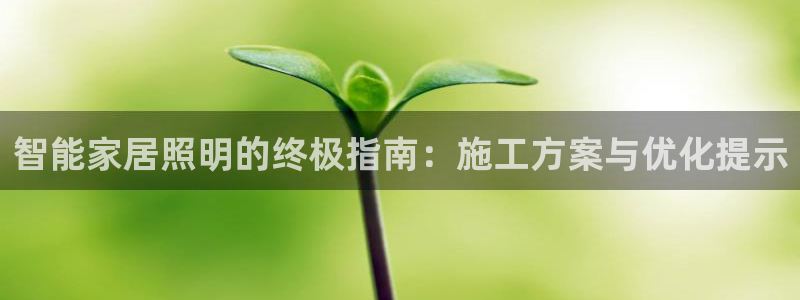 智能家居照明的终极指南：施工方案与优化提示
