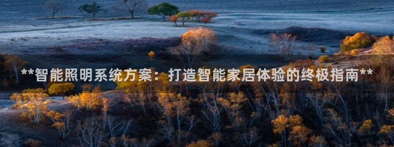 **智能照明系统方案：打造智能家居体验的
