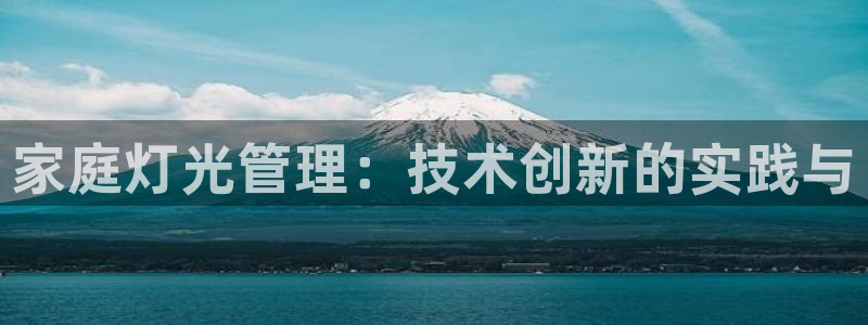 家庭灯光管理：技术创新的实践与