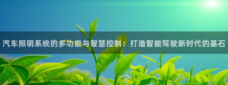 汽车照明系统的多功能与智慧控制:打造智能驾驶新时代的基石