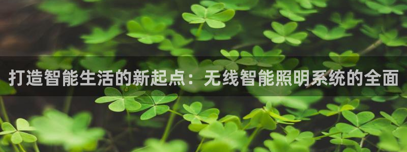 打造智能生活的新起点：无线智能照明系统的全面