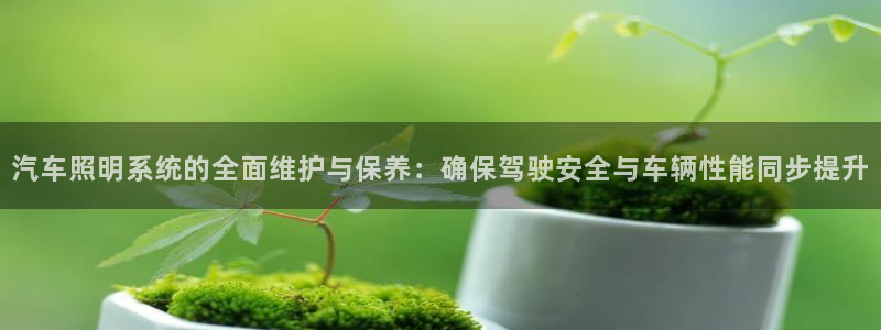 汽车照明系统的全面维护与保养:确保驾驶安全与车辆性能同步提升