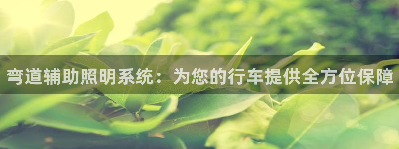 弯道辅助照明系统：为您的行车提供全方位保障